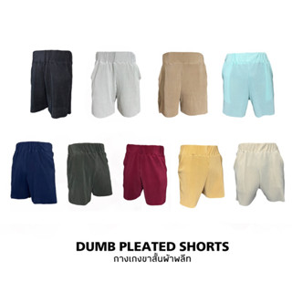 (ราคาพิเศษ)กางเกงขาสั้นผ้าพลีท แบรนด์ DUMB stores #dumbpleatedshorts01