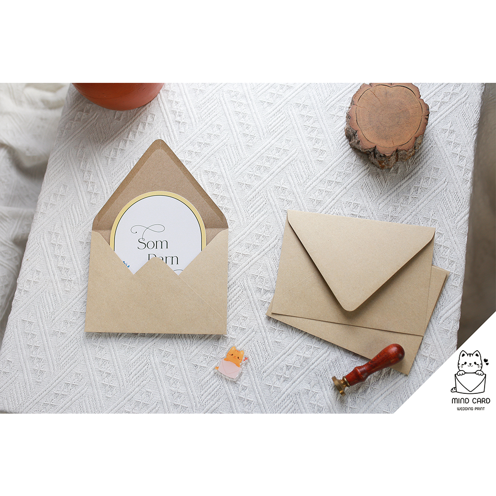 ซองการ์ดแต่งงาน กระดาษ คราฟท์ Ki 125 Gsm. สำหรับใส่การ์ดขนาด 5 x 7 นิ้ว