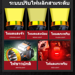 [รับประกัน 10 ปี] แบบชาร์จได้ USB 100000w ไฟส่องกบ แบตอึด48-72ชมไฟคาดหัว ไฟหัว ไฟคาดหัวแรงสูง ไฟฉายคาดหัว ไฟส่องสัตว์