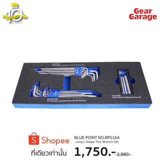 BLUE-POINT NO.BPS16A Long L-Shape Torx Wrench Set Factory Gear By Gear Garage