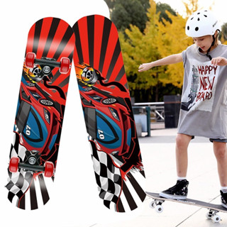 สเก็ตบอร์ดเด็ก สเก็ตบอร์ด 4 ล้อ สเกตบอร์ด 60cm กระดานสเก็ตบอร์ด kids skateboard xlamp