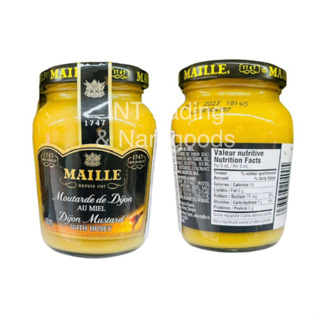 MAILLE Dijon Mustard With Honey 200 ml. มัสตาร์ดผสมน้ำผึ้ง นำเข้าจากฝรั่งเศส