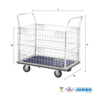 Jenstore Jumbo รถเข็นเหล็กคอกล้อม 370KG. รุ่น HB-213J