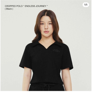 VelencexAstro Black Cropped POLO `ENDLESS JOURNEY` (Velence)