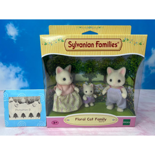 Sylvanian Families Floral Cat Family / ซิลวาเนียน แฟมิลี่ ครอบครัวฟลอรัลแคท (มือ1-Brand new)