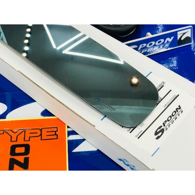 เลนส์กระจกมองหลัง Spoon ฟ้าตัดแสง แท้ Made in JAPAN ตรงรุ่น HONDA FD2 GE6 GD GK5 Ek dc2 ของแท้ Spoon