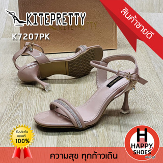 🚚ส่งเร็ว🚛ส่งด่วน👠รองเท้ารัดส้นสูงหญิง KITEPRETTY รุ่น K7207PK ส้น 3 นิ้ว The charm is you สวย สวมใส่สบาย