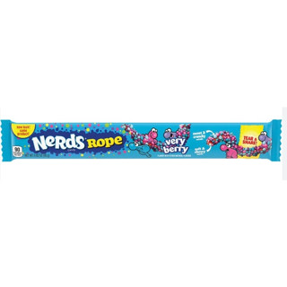 Nerds Rope Very Berry Candy - 26g ขนมเชือกลูกอมกรุบกรอบ รสเบอร์รี่ 26กรัม