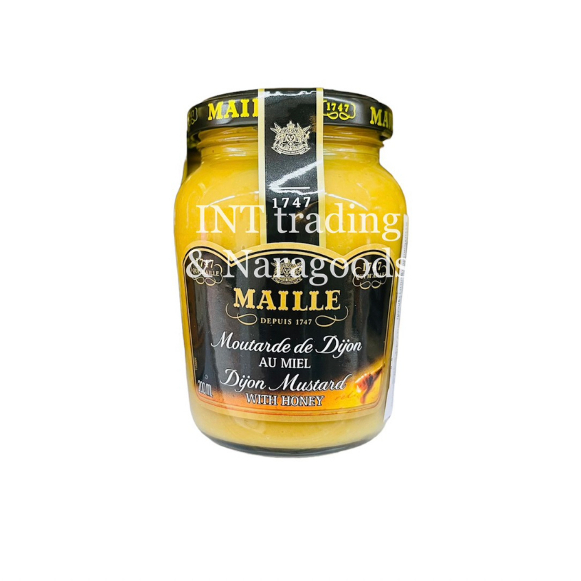 MAILLE Dijon Mustard With Honey 200 ml. มัสตาร์ดผสมน้ำผึ้ง นำเข้าจากฝรั่งเศส