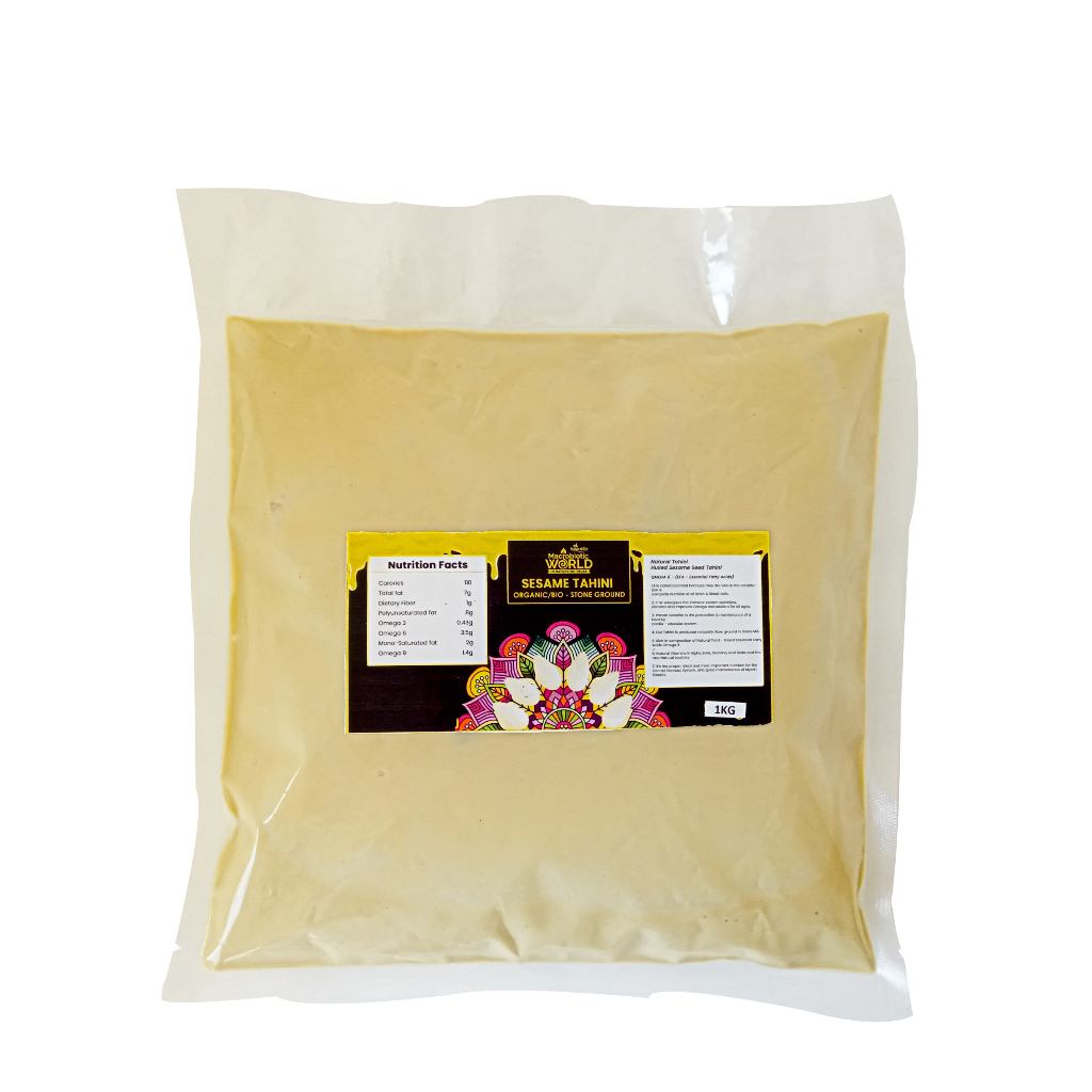 Tahini Organic Bio Regenerative White Sesame Stone Ground - ซอสครีมทาฮินีงาเเบบดั้งเดิม 1Kg