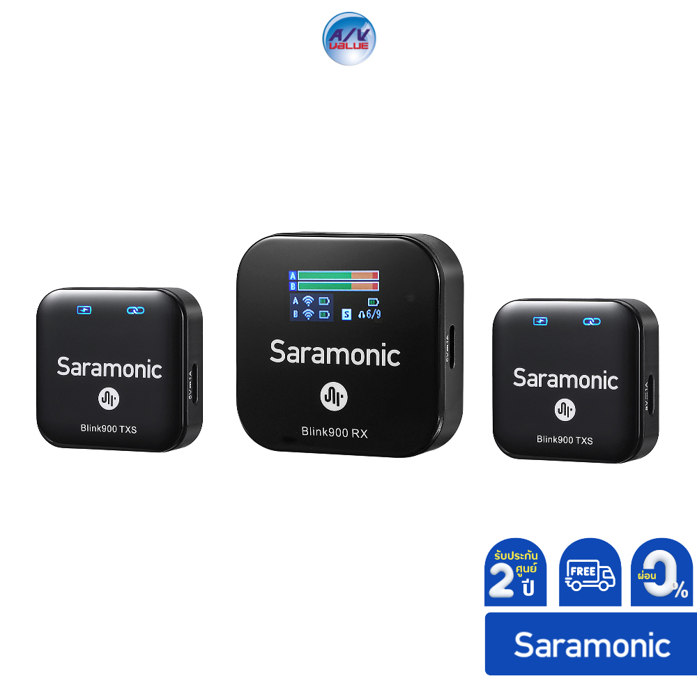 Saramonic Blink900 S20 Ultracompact 2.4GHz Dual-Channel Wireless Microphone System **ผ่อน 0%**