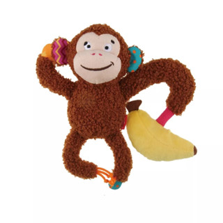 GiGwi Plush Friendz Monkey with Squeaker for Dogs