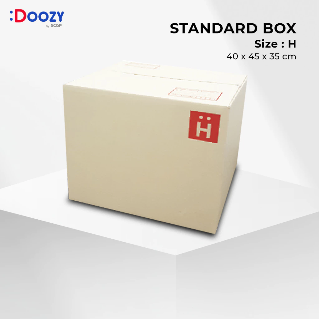 กล่องไปรษณีย์ ขนาด H ( 40 x 45 x 35 ซม.) แพ็ค 10 ใบ กล่องพัสดุ กล่องฝาชน Doozy Pack ถูกที่สุด!