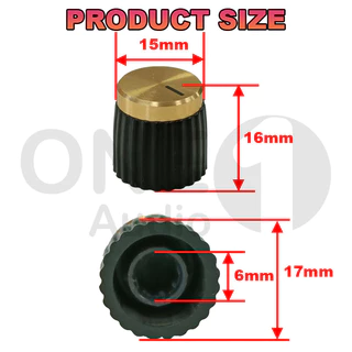 OneAudio 1 ชิ้น ลูกบิดวอลลุ่ม 20mm 16mm 15mm ลูกบิดวอลุ่ม ฝาครอบวอลุ่ม ลูกบิดเครื่องขยายเสรยง ลูกบิด วอลุ่ม มาแชล ดำทอง