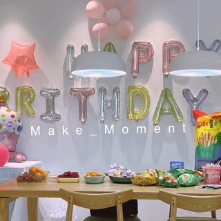 ( ร้านไทยส่งไว ส่งทุกวัน) เซตลูกโป่งวันเกิด ลูกโป่ง happy birthday ป้ายวันเกิด