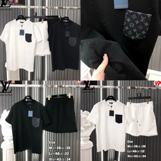 ชุดเซทผู้ชาย Louis Vuitton 🏷️เสื้อ + กางเกงขาสั้น 👨🏻Hiend 1:1 | เสื้อผ้าแบรนด์เนม