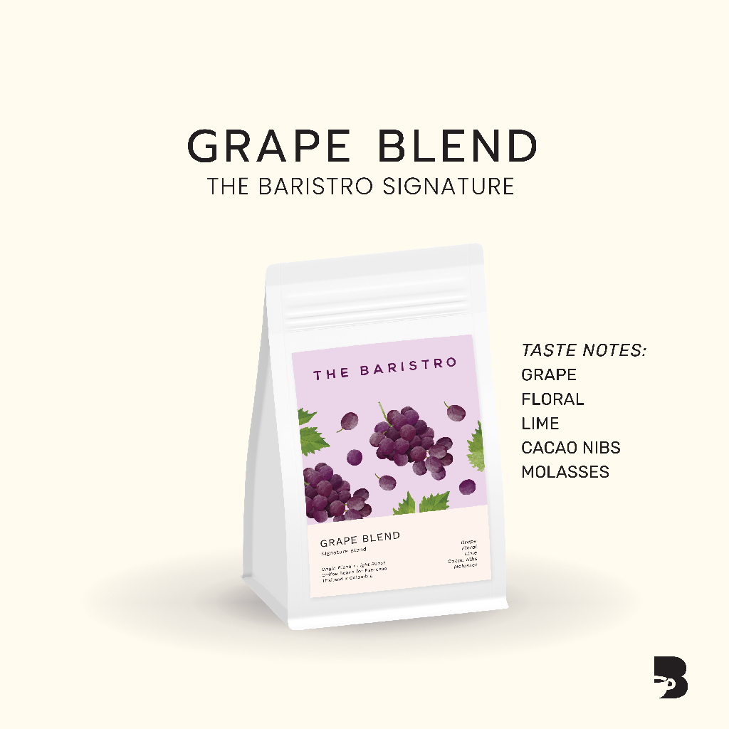 เมล็ดกาแฟ คั่วอ่อน - Grape Blend The Baristro Signature