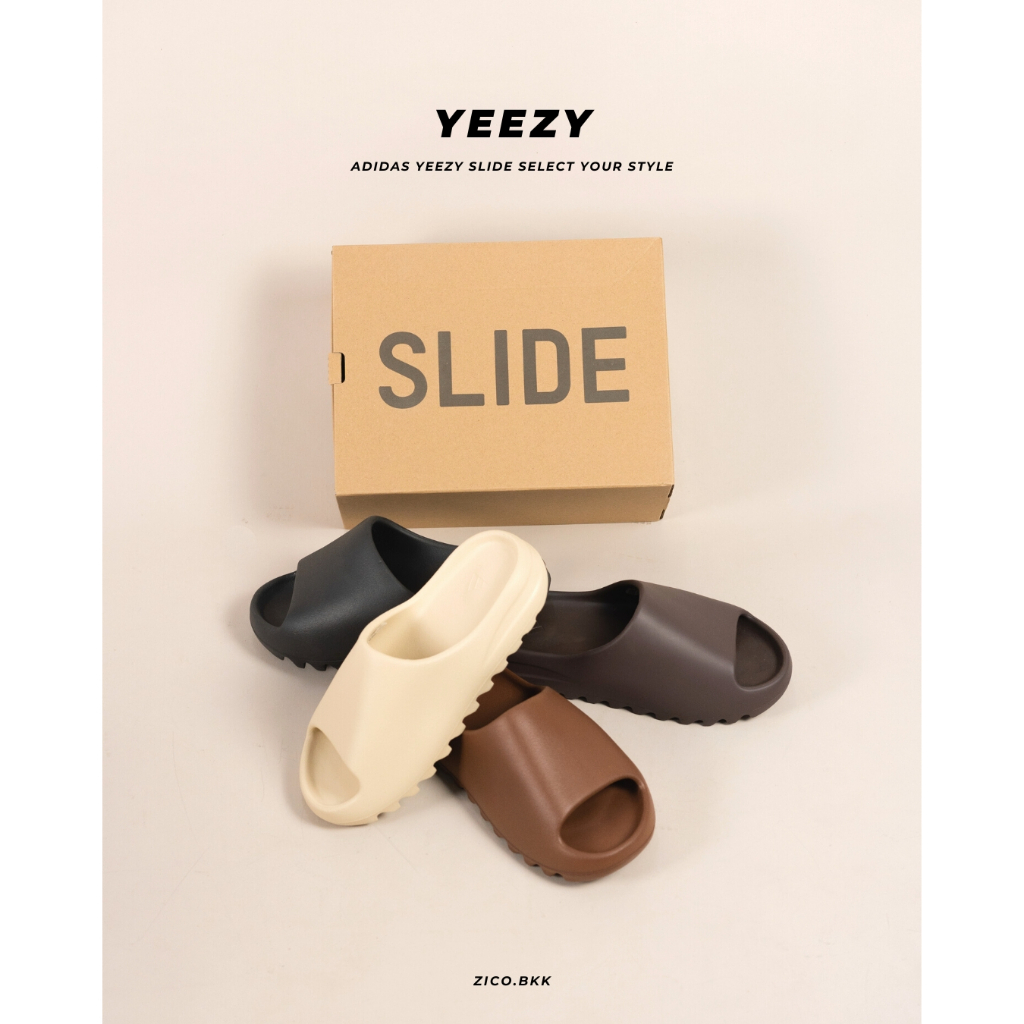 Adi YEEZY SLIDE "BONE/SOOT/ONYX/FLAX"