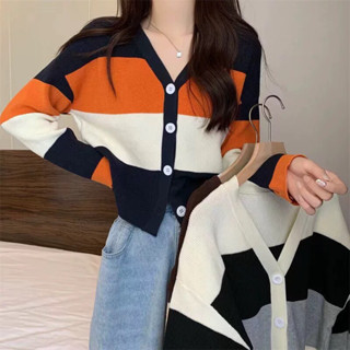 🧚‍♀️✨JNSHOPTH ✨🧚‍♀️เสื้อคลุมลายทางหรูมากกใส่สวยสบาย🤎JN59601