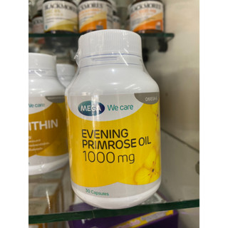 MEGA We Care Evening Primrose Oil EPO 30 เม็ด ผิวพรรณนุ่มนวล ชุ่มชื้น ไม่แห้งกร้าน ลดอาการก่อนมีประจำเดือน(PMS)