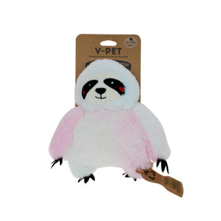 V-PET Eco-Friendly Colourful Sloth Plush Dog Toy