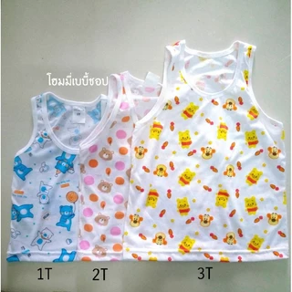 ได้6ตัวเสื้อกล้ามเด็ก [1,2,3T]