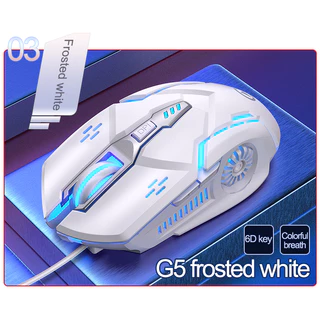 เมาส์ G5 เมาส์เกมมิ่ง เม้าส์แบบมีสาย Mouse Wired Mouse 6D 4Speed DPI RGB Gaming Mouse