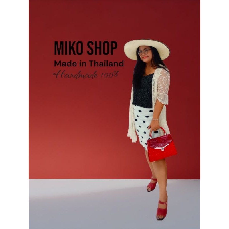 กระเป๋าผ้าไทยสีแดง Red collection