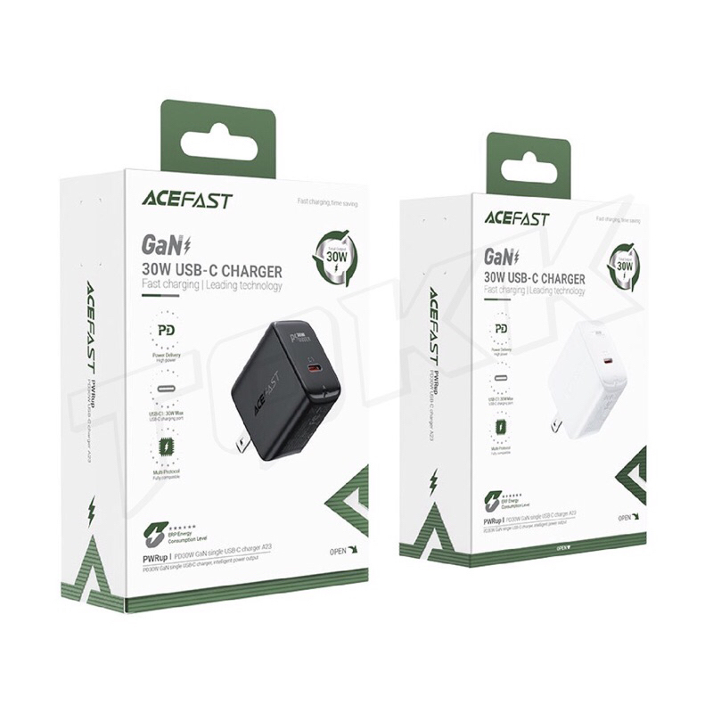 หัวชาร์จ ACEFAST Wall USB Charger 1 USB-A / 1 USB-C (PD32W) Dual Port White