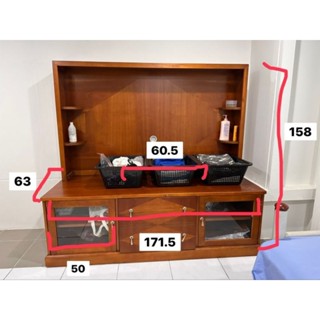 โต๊ะวางทีวี พื้นผิวไม้จริง โครงไม้อัด ราคาถูกมาก มือสอง