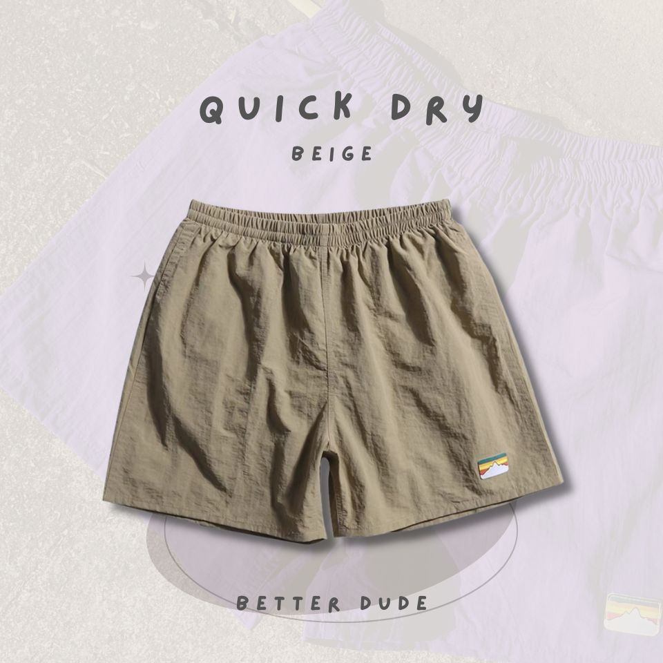 พร้อมส่งบางไซส์ !กางเกงขาสั้น 𝙌𝙐𝙄𝘾𝙆 𝘿𝙍𝙔𝙄𝙉𝙂 𝙎𝙃𝙊𝙍𝙏𝙎 (BEIGE)