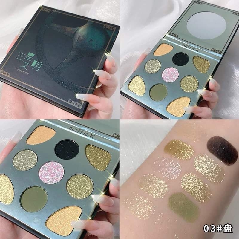 Maffick อายแชโดว์ เบอร์03 (9สี 9ช่อง ทาตาหน้ากาก) (สีสวยมาก)