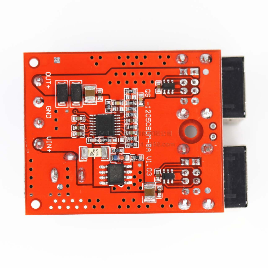 🇹🇭 โมดูลแปลงไฟ 8-35V เป็น 5V แบบ USB 4 พอร์ท กระแสสูงสุด 8A Step down 8-35V to 5V 8A 4 USB buck converter โมดูลชาร์จ