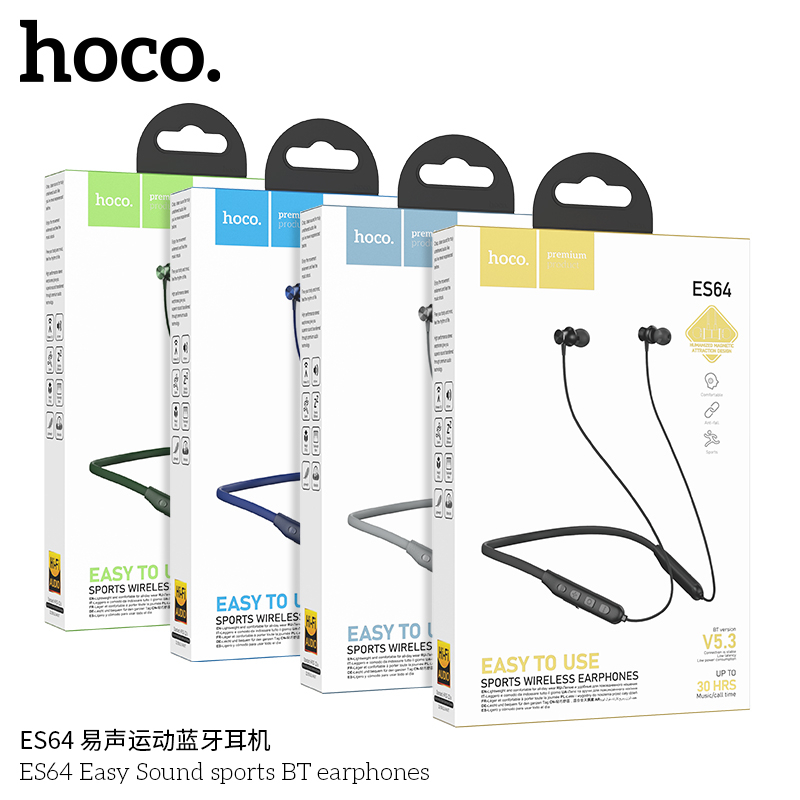 HOCO ES64 sport wireless earphones หูฟังบลูทูธ คล้องคอ V5.3