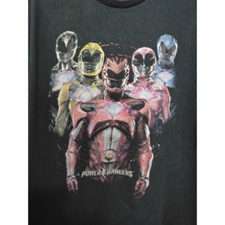เสื้อยืด มือสอง ลาย Power Rangers อก 44 ยาว 28