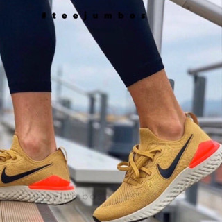 รองเท้า Nike Epic React Flyknit 2 Club Gold Black Red Orbit 🔥⚠️🌵 สินค้าพร้อมกล่อง