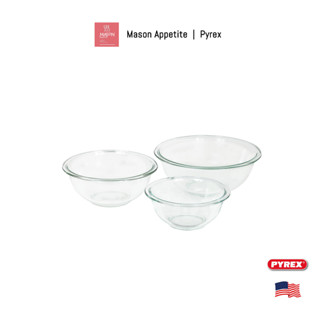 6001001 Pyrex 3-PC MIXING BOWL SET ชุดอ่างผสม 3 ชิ้น ไพเร็กซ์