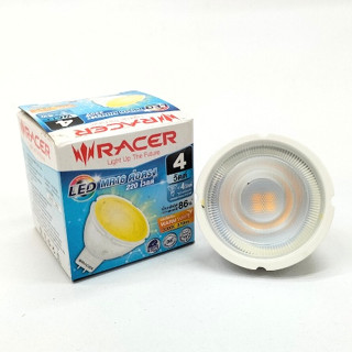 หลอดไฟ LED MR16 DIRECT 220V 4 วัตต์ Warmwhite แสงสีส้ม ยี่ห้อ RACER (เรเซอร์)