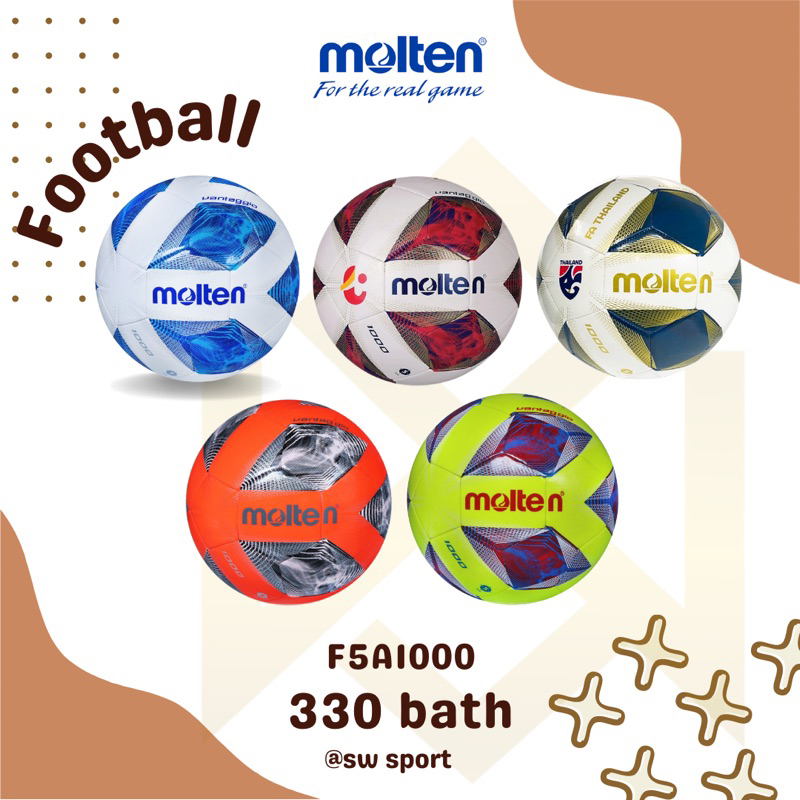 Molten ลูกฟุตบอลหนังเย็บ TPU F5A1000 #5 (490)