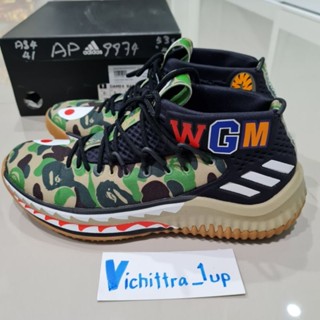 รองเท้า Adidas x BAPE Dame 4 Green Camoแท้100% มือ2!!