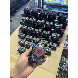 Brembo แท้ 100% ปักข้างเทาโลโก้แดง/ปักข้างโลโก้ขาว 2 pots 84 mm. ขนาดลูกสูบ 34 mm. พร้อมส่ง ของแท้100%