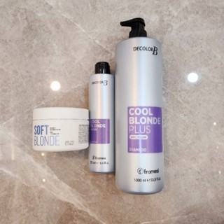 Framesi แพคเกจใหม่สุด ❤️ Morphosis Cool Blonde Shampoo 250/1000ml แชมพูแอนตี้เยลโล่ Soft Blonde Mask 200ml มาส์ผมบลอนด์