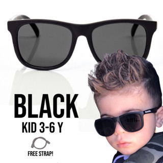 Hipsterkid Black Sunglasses Age 3-6 แว่นกันแดดเด็กสีดำ