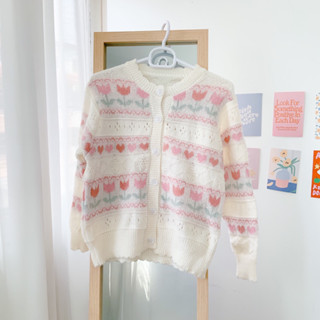 TWOHANDHII FLORAL CARDIGAN