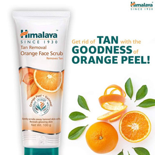 สครับหน้าน้ำผึ้งผสมเปลือกส้ม ผลิตจากธรรมชาติ เผื่อผิวสว่างใส Himalaya Tan Removal Orange Face Scrub 100ml