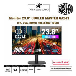 COOLER MASTER Monitor 23.8 GA241 (VA, VGA, HDMI) FREESYNC 100Hz