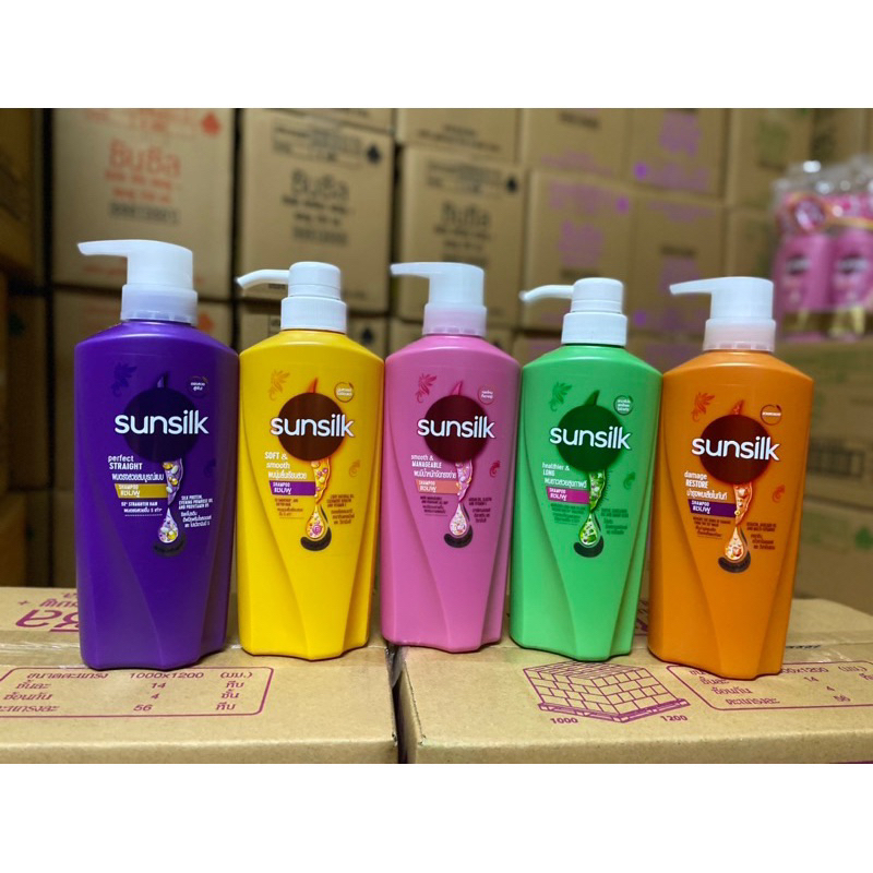 ยกลัง 📍12ขวด (6คู่) แชมพู ซันซิล ขวดปั๊ม 325-350มล.