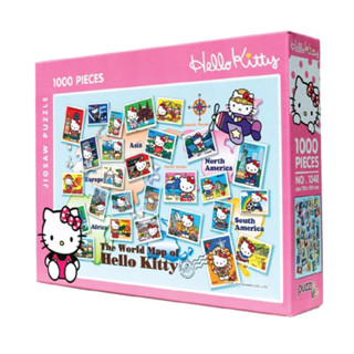 พร้อมส่ง-จิ๊กซอว์ Hello Kitty คิตตี้ World map 🗺️ แบรนด์ Puzzle Life jigsaw 1000 ชิ้น