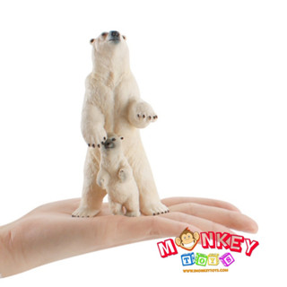 Monkey Toys - โมเดลสัตว์ หมีโพล่า แม่ลูก ชุด 2 ตัว (จากหาดใหญ่)