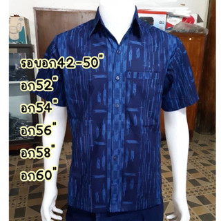 เสื้อหม้อฮ่อมซาฟารีแบบผู้ชาย‼️มีอก42-62“นะคะ‼️งานตัดเย็บดี💚ผ…